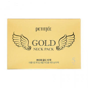 Гідрогелева маска для шиї Petitfee & Koelf Hydrogel Angel Wings Gold Neck Pack з плацентою, 5*10 г