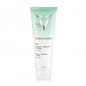 Очищувальний засіб для обличчя Vichy Normaderm 3-in-1 Cleansing. Scrub. Mask для проблемної шкіри, 125 мл