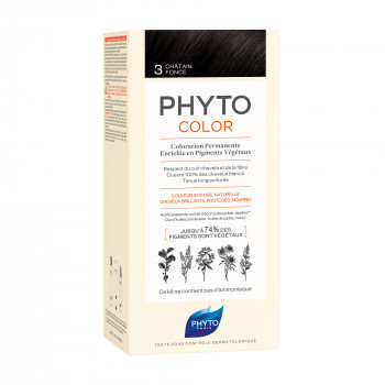 Безаміачна крем-фарба для волосся Phyto PhytoColor Coloration Permanente 3 Темний шатен, 112 мл