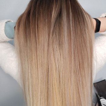 Airtouch на ранее окрашенные волосы ( исправление чужой раб, фото - Нігтьова студія SLAVA ODINET studio