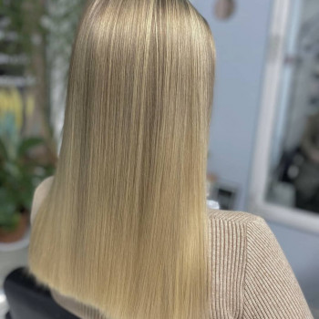 Airtouch на натуральные волосы, желание клиента нейтральный, фото - Нігтьова студія SLAVA ODINET studio