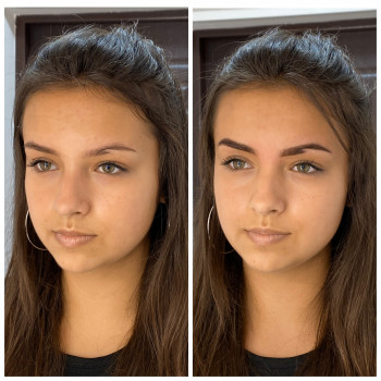 Коррекция и окрашивание бровей краской