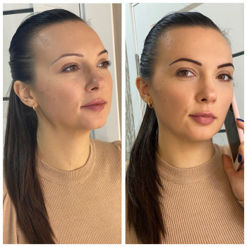 Коррекция и окрашивание бровей хной