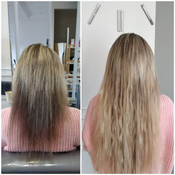 Итальянский метод наращивания волос. Смешанная техника.