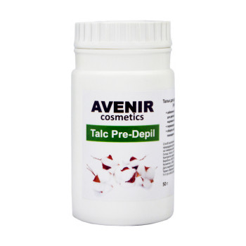 Тальк для депіляції та шугарингу Avenir Cosmetics Talc Pre-Depil нейтральний, 50 г