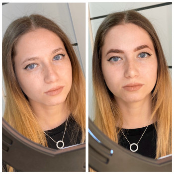 Окрашивание краской и коррекция бровей