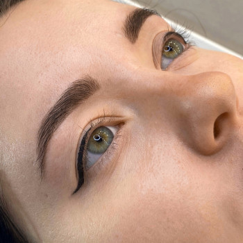 Коррекция и окрашивание бровей краской