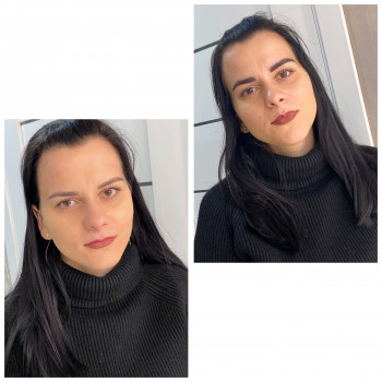 Коррекция и окрашивание бровей краской