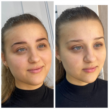 Коррекция и окрашивание бровей краской