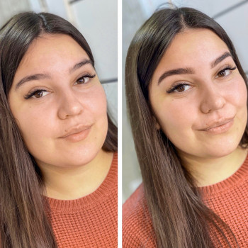 Коррекция и окрашивание бровей краской