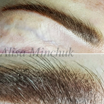 Пудровые брови