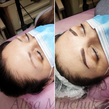 Пудровые брови