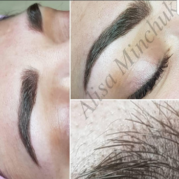 Пудровые брови