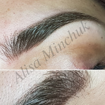 Пудровые брови