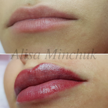 Акварельные губы