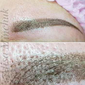 Пудровые брови