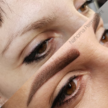 Пудровое напыление бровей