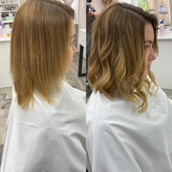 Нарастили 30 грамм волос