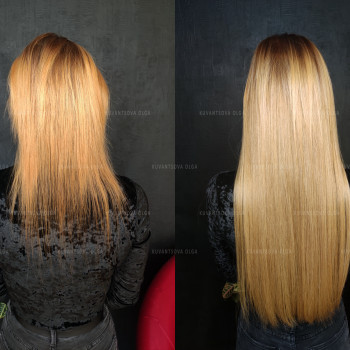 Наращивание волос комбинированной техникой (до 150 г)
                     Салон красоты Ольги Куванцовой Киев