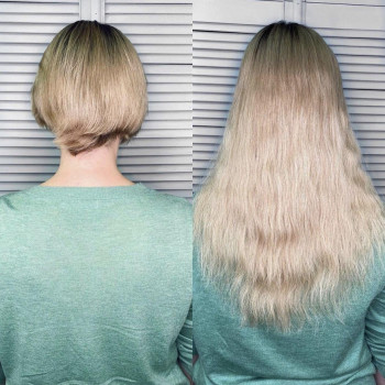 Нарощення волосся, фото - салон краси Adelica