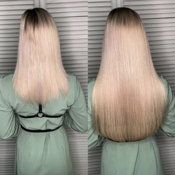 Нарощення волосся довге, фото - салон краси Adelica