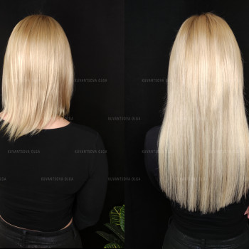 Наращивание волос комбинированной техникой (от 150 г)
                     Салон красоты Ольги Куванцовой Киев