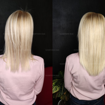 Наращивание волос комбинированной техникой (от 150 г)
                     Салон красоты Ольги Куванцовой Киев