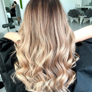 Блонд балаяж пшеничный цвет волос, фото - Парикмахер Виктория Заводовская