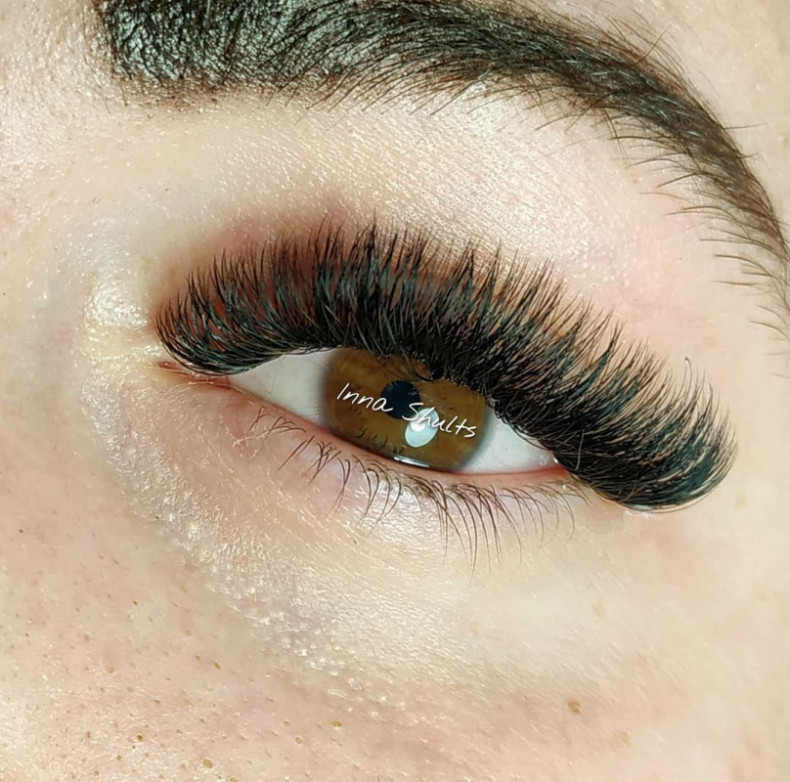 Наращивание ресниц - мега объем, фото -  