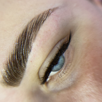 Долговременная укладка бровей + Окрашивание краской + коррек