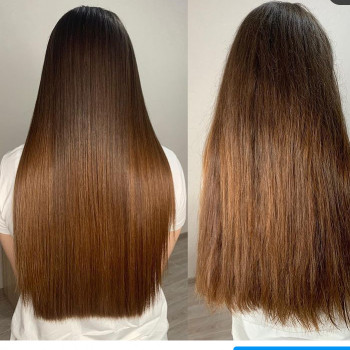 Волосы До и После процедуры . В обоих случаях волосы вымыты 