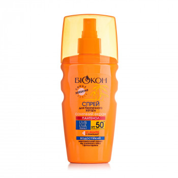 Спрей для безпечної засмаги Біокон Сонячний екран SPF 50+, 160 мл