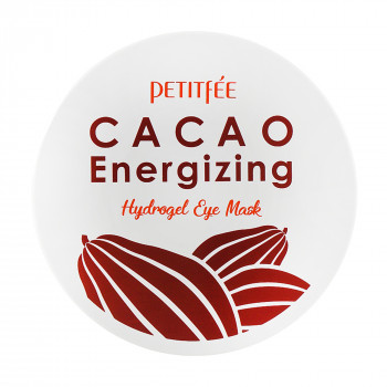 Гідрогелеві патчі для шкіри навколо очей Petitfee Cacao Energizing Hydrogel Eye Mask тонізувальні, з екстрактом какао, 60 шт