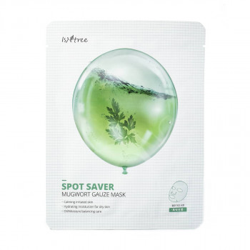 Заспокійлива сітчаста маска IsNtree Spot Saver Mugwort Gauze Mask з екстрактом полину, 23 г