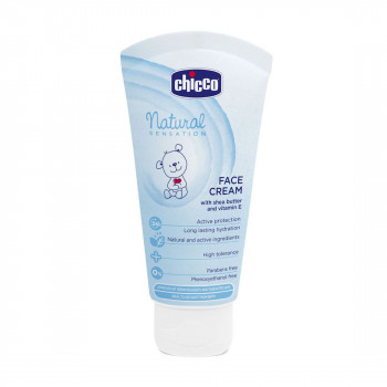 Дитячий крем для обличчя Chicco Face Cream Natural Sensation з вітаміном Е та олією ши, 50 мл