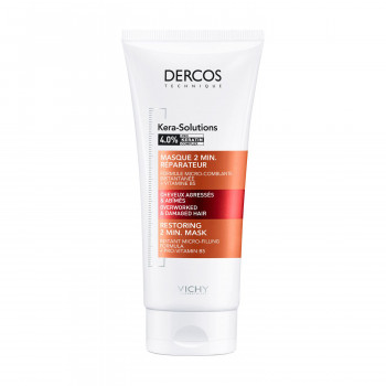 Відновлювальна маска Vichy Dercos Kera-Solutions Restoring 2 min. Mask для реконструкції поверхні пошкодженого ослабленого волосся, 200 мл