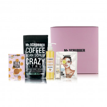 Набір для тіла Mr.Scrubber Crazy Citrus (скраб, 200 г + крем-гель, 150 мл + гель для душу, 300 мл + маска, 15 г + тонік, 35 мл)