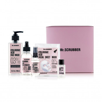 Набір для обличчя Mr.Scrubber Hyaluronic acid (гель для вмивання, 400 мл + тонік, 30 мл + спрей, 150 мл + сироватка, 30 мл + тканинна маска, 15 мл)