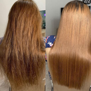 До/После . 
Состав сиво и волосы просто высушены феном