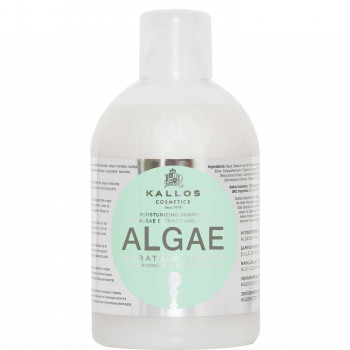 Зволожувальний шампунь для волосся Kallos Cosmetics Algae Moisturizing Shampoo з екстрактом водоростей та оливковою олією, 1 л