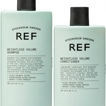 REF Weightless Volume Paket 285 ml+245 ml Комплект для объема волос шампунь+кондиционер