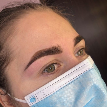 Оформление бровей краской, хной