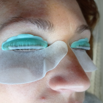 Викладка вій на валік.. процес ламінування вій