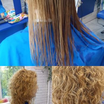 Биозавивка на тонкие, окрашенные волосы, перед работой выпол, фото - парикмахер Ирина Ситник