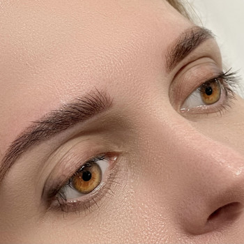 Моделирование+окрашивание бровей.