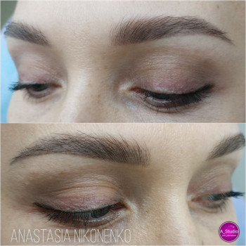 зажившие бровки - готовая работа (процедура + коррекция чере