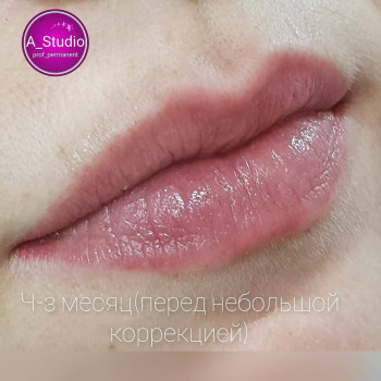 Заживший перманент губ, натуральный цвет