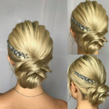 Весільна зачіска пучок низький, фото - Перукар Татьяна Сирко