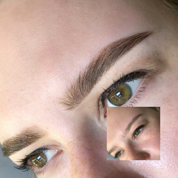 Коррекция и окрашивание бровей гель-краской Elan