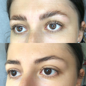 Ламинирование и окрашивание бровей гель-краской Elan + ламин